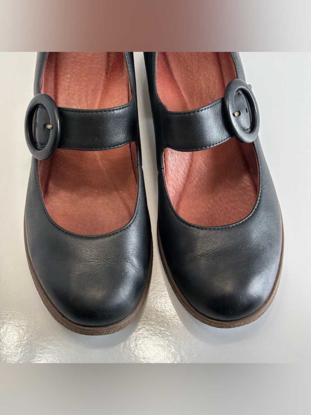Dansko Brandy Mary Jane Burnished Black Leather Shoes Women's 9.5 Comfort Buckle - Picture 11 of 16